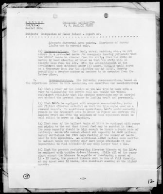 Thumbnail for COMTASKFOR 11 > Act Rep, Occupation of Baker Is, 9/1/43