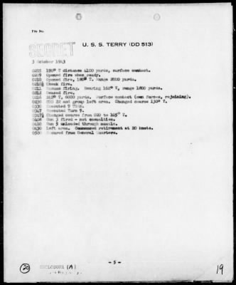 Thumbnail for USS TERRY > Act Rep, Kolombangara Area, 10/2-3/43