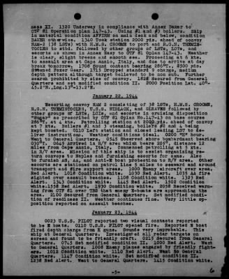 USS PLUNKETT > War Diary, 1/1-31/44 (ActRep)