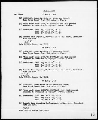 USS NORTHLAND > War Diary, 3/1/43 to 5/31/43