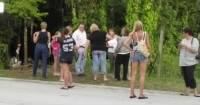 People visiting Caylee memorial