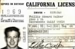 Phillip Edward Walker (1933-1972) 1969 CA Drivers Licence