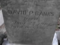 Grave of David Banks at Mount Zion Cemetery