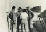 321stBG,448thBS, Lt "Sandy" Thompson (far-right) Mission Briefing, 1945