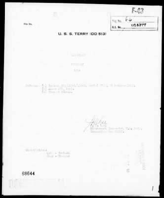 USS TERRY > War Diary, 2/1-29/44