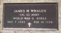 Headstone for CPL James Hubert Whalen