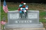 Headstone of James 'Jim' Hubert Whalen & Margarette O'Linda Cambron *Layton Whalen
