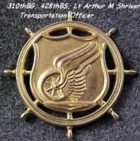 310thBG,428thBS, Lt Arthur M Shriver, Transportation Officer