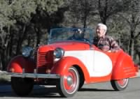 Mert in his 1938 Bantum Roadster, Prescott, AZ