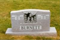 New Tombstone for James M Burnett & Luvisa Jane Jackson Burnett.