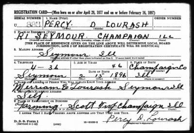 Percy D > Lourash, Percy D (1896)