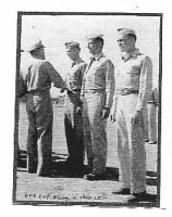Lt Leonard C "NAT" Heller, receiving his DFC for Heroism, 1944 /Corsica