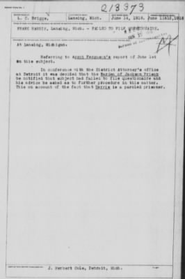 Old German Files, 1909-21 > Frank Harris (#213373)