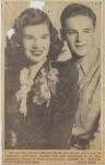 Sarah Doman weds Leroy E Rhoades of the US AAC WWII