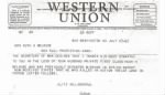 war department telegram of death of Hugh H. Melrose`