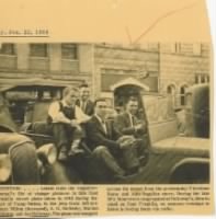 Henry Milton & friends in jeep, Monroe, NC, c1941-42