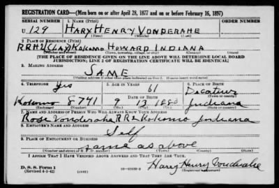 Hary Henry > Vonderahe, Hary Henry (1880)