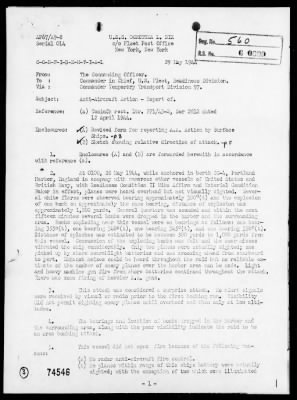 USS DOROTHEA L DIX > AA Act Rep, 5/28/44, Portland Harbor, England