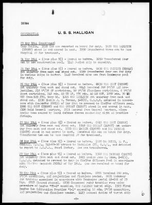 USS HALLIGAN > War Diary, 5/1-31/44