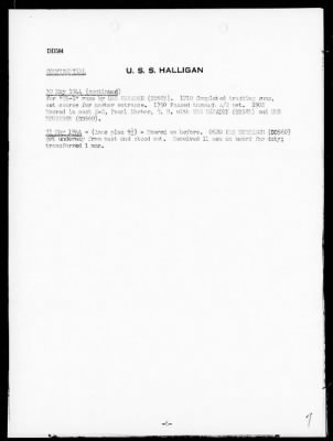 USS HALLIGAN > War Diary, 5/1-31/44