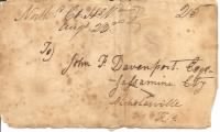 Letter to John F Davenport from John H Fallin Jr 18330822 envelope.jpg