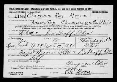 Clarence Ray > Moore, Clarence Ray (1886)