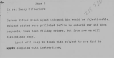 Old German Files, 1909-21 > Henry Silberhorn (#8000-218538)