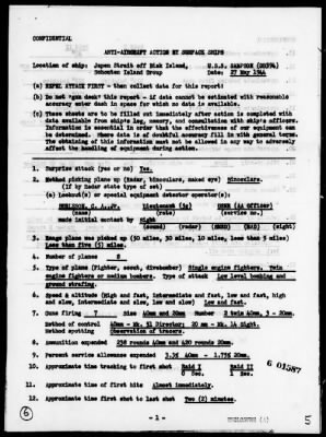 Thumbnail for USS SAMPSON > AA Act Rep, 5/27/44, Off Biak Is, New Guinea