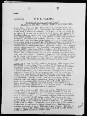 USS HALLIGAN > War Diary, 6/1-30/44