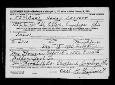 Carl Henry > Gefvert, Carl Henry (1896)