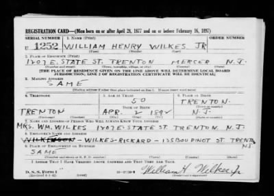 William Henry > Wilkes, William Henry (1892)