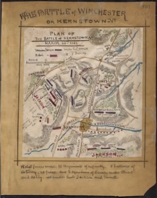 Kernstown > Plan of the Battle of Kernstown, Va. March 23rd 1862.