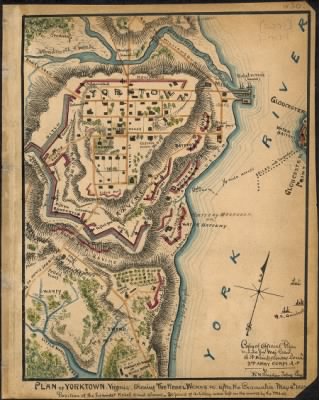 Thumbnail for Yorktown > Plan of Yorktown, Virginia : showing the Rebel works after the evacuation, May 4th, 1862.