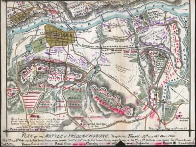 Fredericksburg, Battle of > Plan of the Battle of Fredericksburg, Virginia.