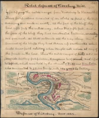 Vicksburg > Defences [sic] of Vicksburg, Decr. 1862.