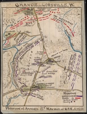 Chancellorsville, Battle of > Chancellorsville, Va.. Position of armies 3rd May 1863 at 8 a.m. to 5 1/2 p.m.