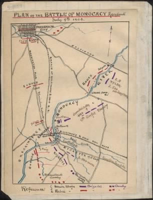 Monocacy, Battle of > Plan of the Battle of Monocacy, Maryland, July 9th, 1864.