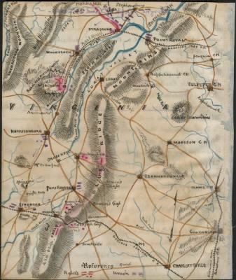 Thumbnail for Shenandoah River Valley > [Map of the Shenandoah Valley Campaign, 1864].