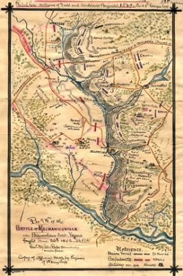 Beaver Dam Creek, Battle of > Plan of the Battle of Mechanicsville or Beaverdam Creek, Virginia : fought June 26th 1862, 3 to 5 p.m.