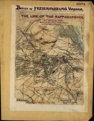 Fredericksburg > The line of the Rappahannock, 30th April 1863. Showing position of Union and Rebel armies at and near Fredericksburg, Va.