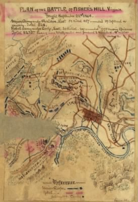 Fisher's Hill, Battle of > Plan of the battle of Fisher's Hill, Virginia. Fought September 22nd, 1864.