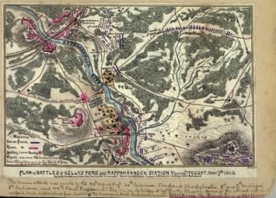 Kelly's Ford, Battle of > Plan of battles of Kelly's Ford and Rappahannock Station, Virginia : both fought Novr. 7th, 1863.