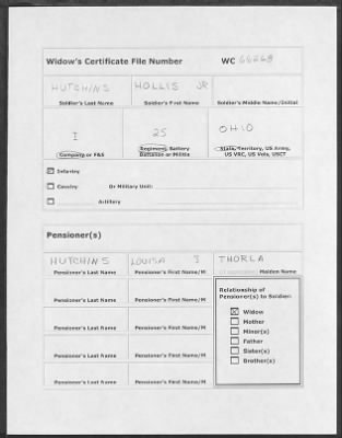 Thumbnail for Company I > Hutchins, Hollis (WC66268)