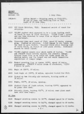 USS LANG > Report of Anti-Shipping Sweep of Guam-Rota, 28 & 29 June 1944 and Heckling Fire on Guam Is, Marianas on night of 6/29/44