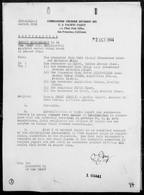 USS TERRY > Report of Operations, 7/21/44 to 8/10/44 - Invasion and Occupation of Guam Island, Marianas