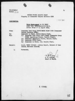 USS TERRY > Report of Operations, 7/21/44 to 8/10/44 - Invasion and Occupation of Guam Island, Marianas