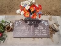 Raymond Cemetery, California Gravestone of Kenneth Harlan Riggs & son