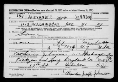 Alexander Joseph > Johnson, Alexander Joseph (1894)