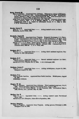 NA - Complements, rolls, lists of persons serving in or with vessels or stations > Lists and registers