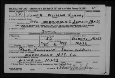 Elmer William > Vickery, Elmer William (1889)